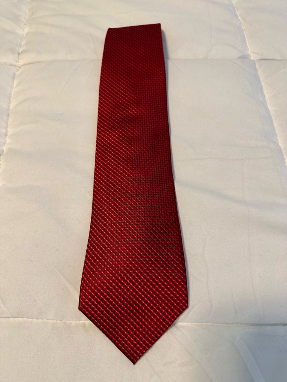Geoffrey Beene Solid Red Textured Men's Tie